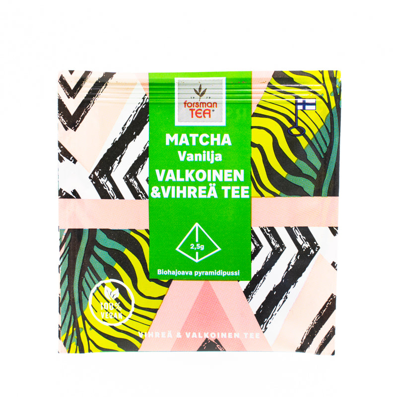 Matcha Vanilja | 50 x 2.5g | -envelope tee Envelope Forsman Tee