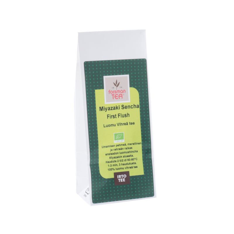 Luomu Japanilainen Miyazaki Sencha First Flush 40 g Kuluttajatee Forsman Tee