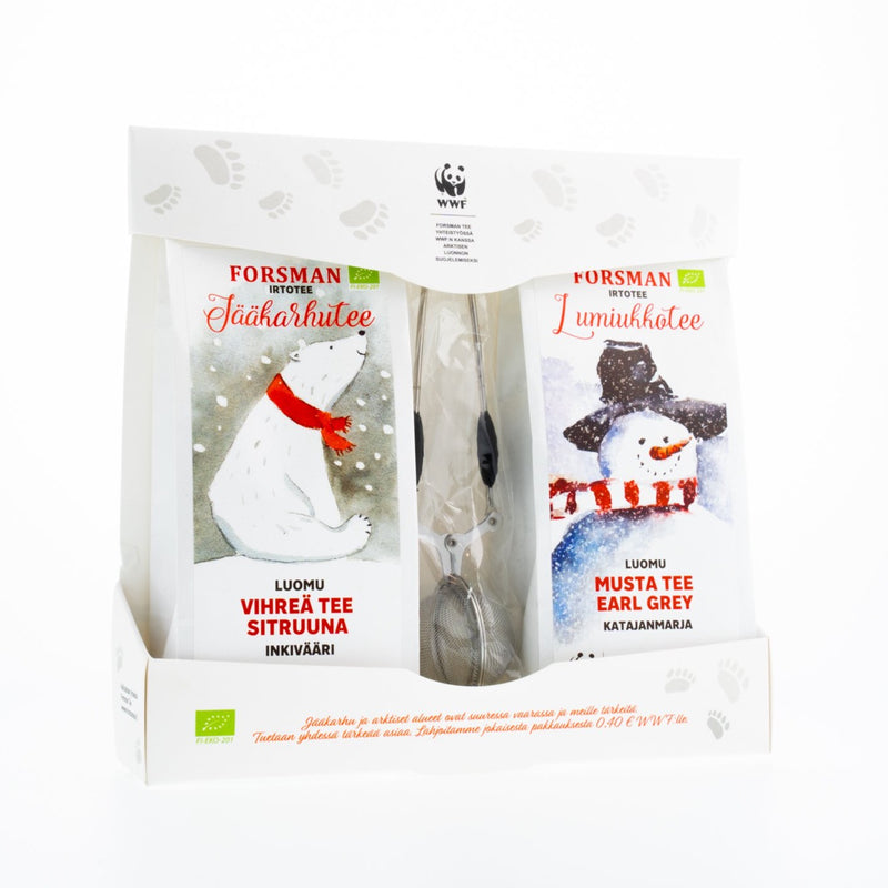WWF Talviteet pallosihdillä lahjapakkaus Kuluttajatee Forsman Tee   